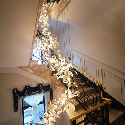 Gingko Leaves Chandelier with Adjustable Brightness — lifestyle view