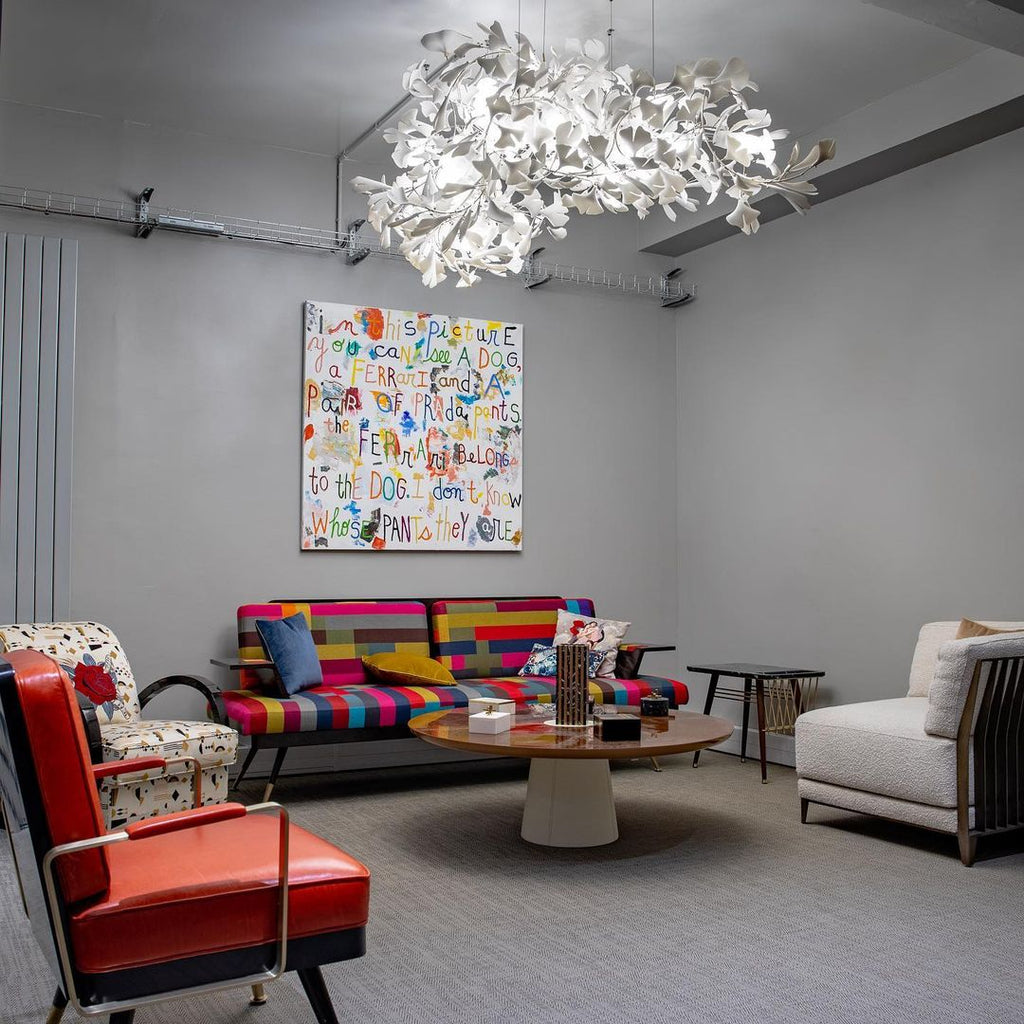 Gingko Leaves Chandelier with Adjustable Brightness