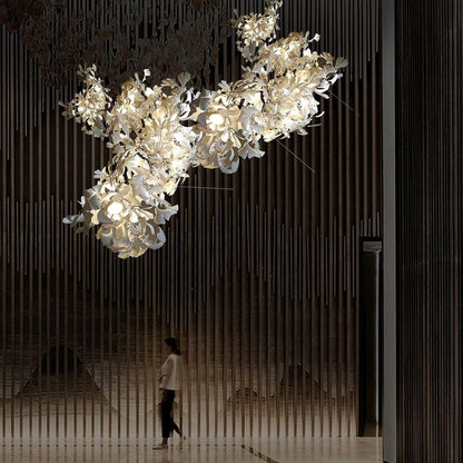 Gingko Leaves Chandelier with Adjustable Brightness