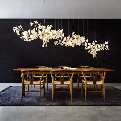 Gingko Leaves Chandelier with Adjustable Brightness