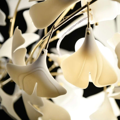 Gingko Leaves Chandelier with Adjustable Brightness