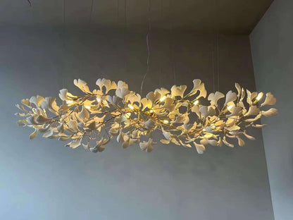Gingko Leaves Chandelier with Adjustable Brightness