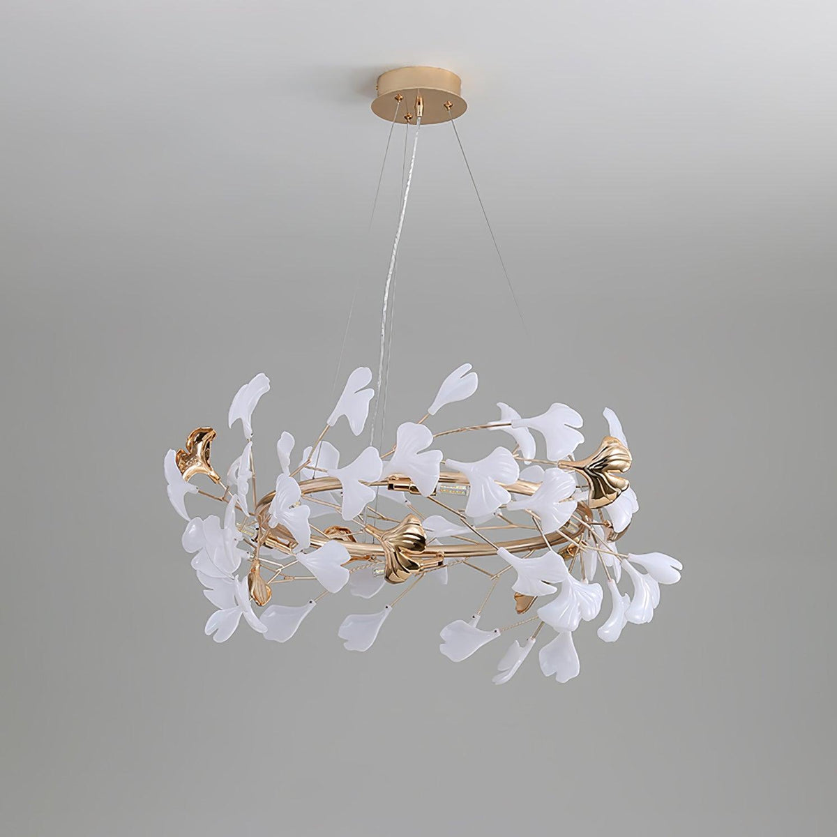 Leaf Garland Chandelier with Adjustable Brightness