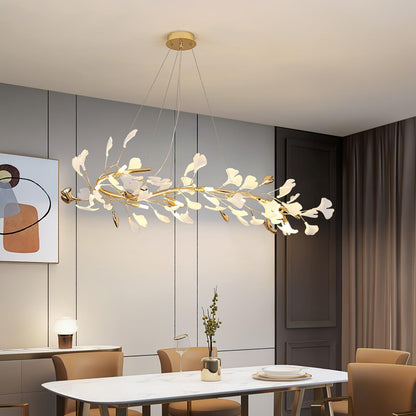 Leaf Garland Chandelier with Adjustable Brightness