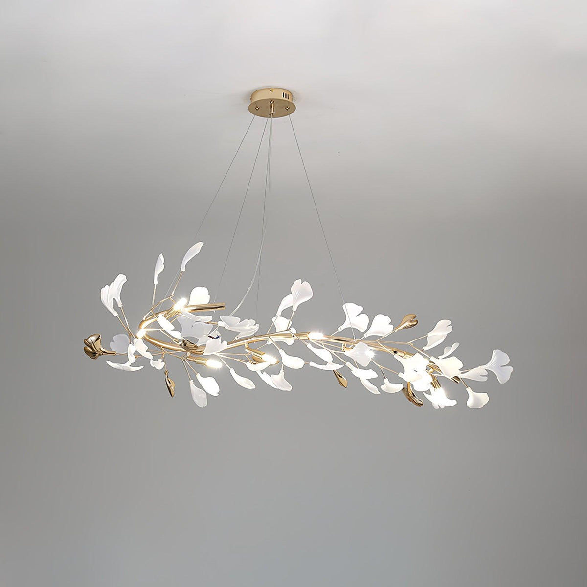 Leaf Garland Chandelier with Adjustable Brightness