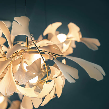 Gingko Leaves Chandelier with Adjustable Brightness