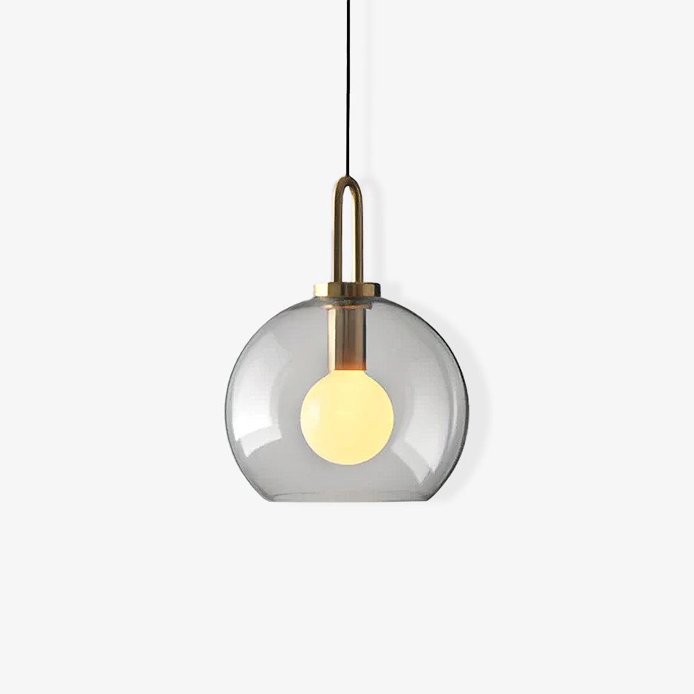 Pendulum Glass Pendant Lamp with Adjustable Height — front view
