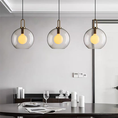 Pendulum Glass Pendant Lamp with Adjustable Height — alternate angle