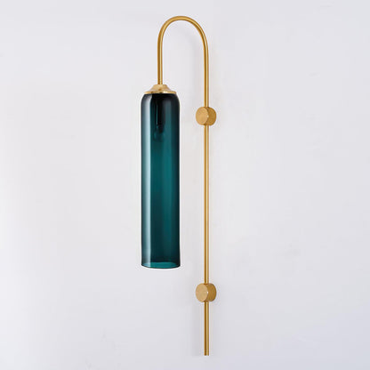 Sleek Glass Wall Lamp, 7 Glass Colors