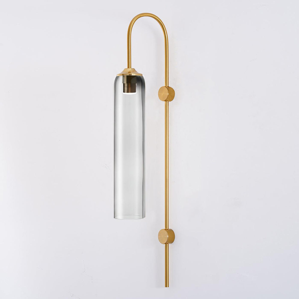 Sleek Glass Wall Lamp, 7 Glass Colors