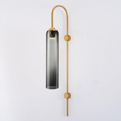 Sleek Glass Wall Lamp, 7 Glass Colors