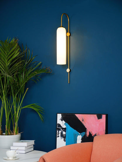 Sleek Glass Wall Lamp, 7 Glass Colors