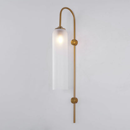 Sleek Glass Wall Lamp, 7 Glass Colors