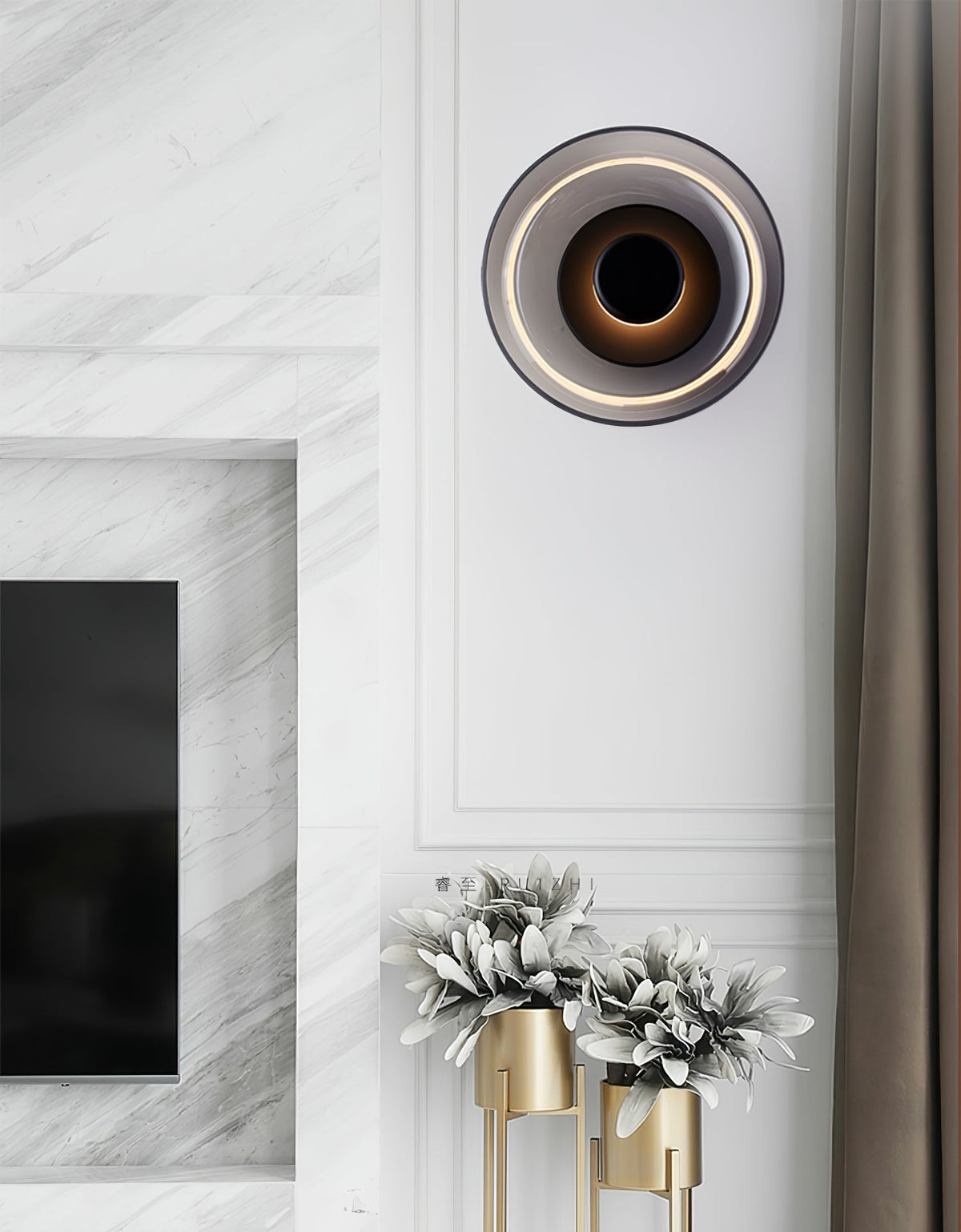 Glass Wall Light with Adjustable Brightness