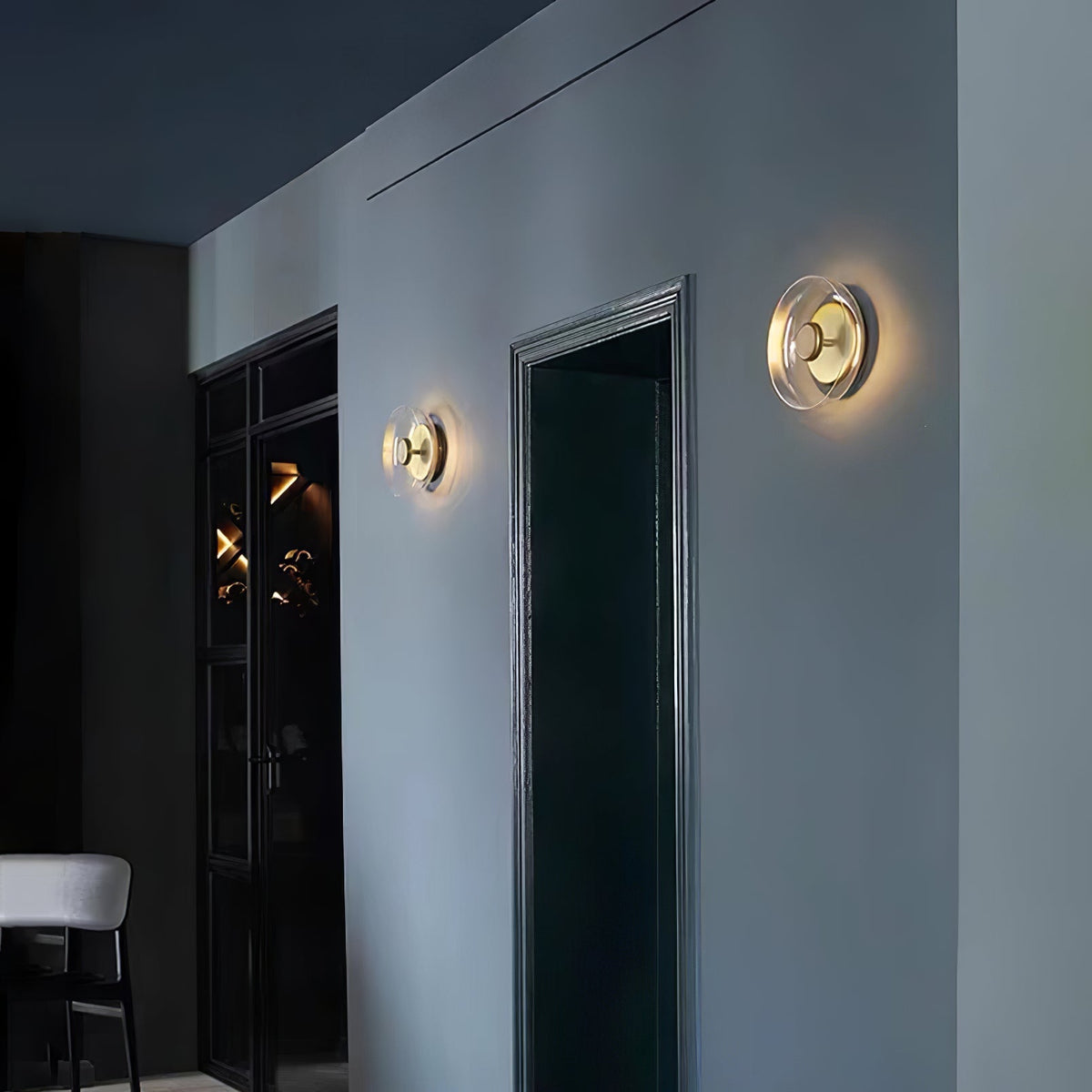 Glass Wall Light with Adjustable Brightness