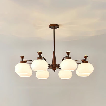 Modern Globe Spotlight Chandelier with Adjustable Arms — side view