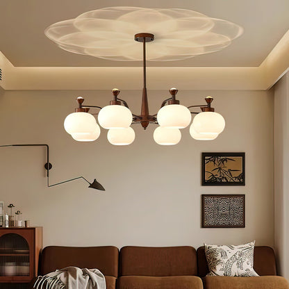 Modern Globe Spotlight Chandelier with Adjustable Arms