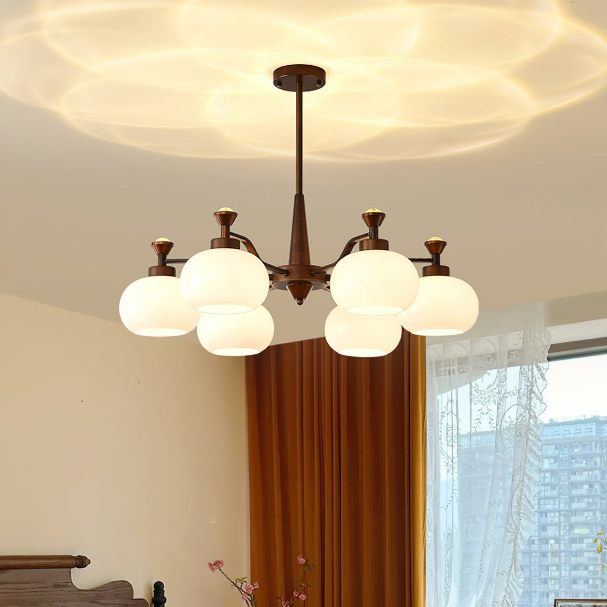 Modern Globe Spotlight Chandelier with Adjustable Arms