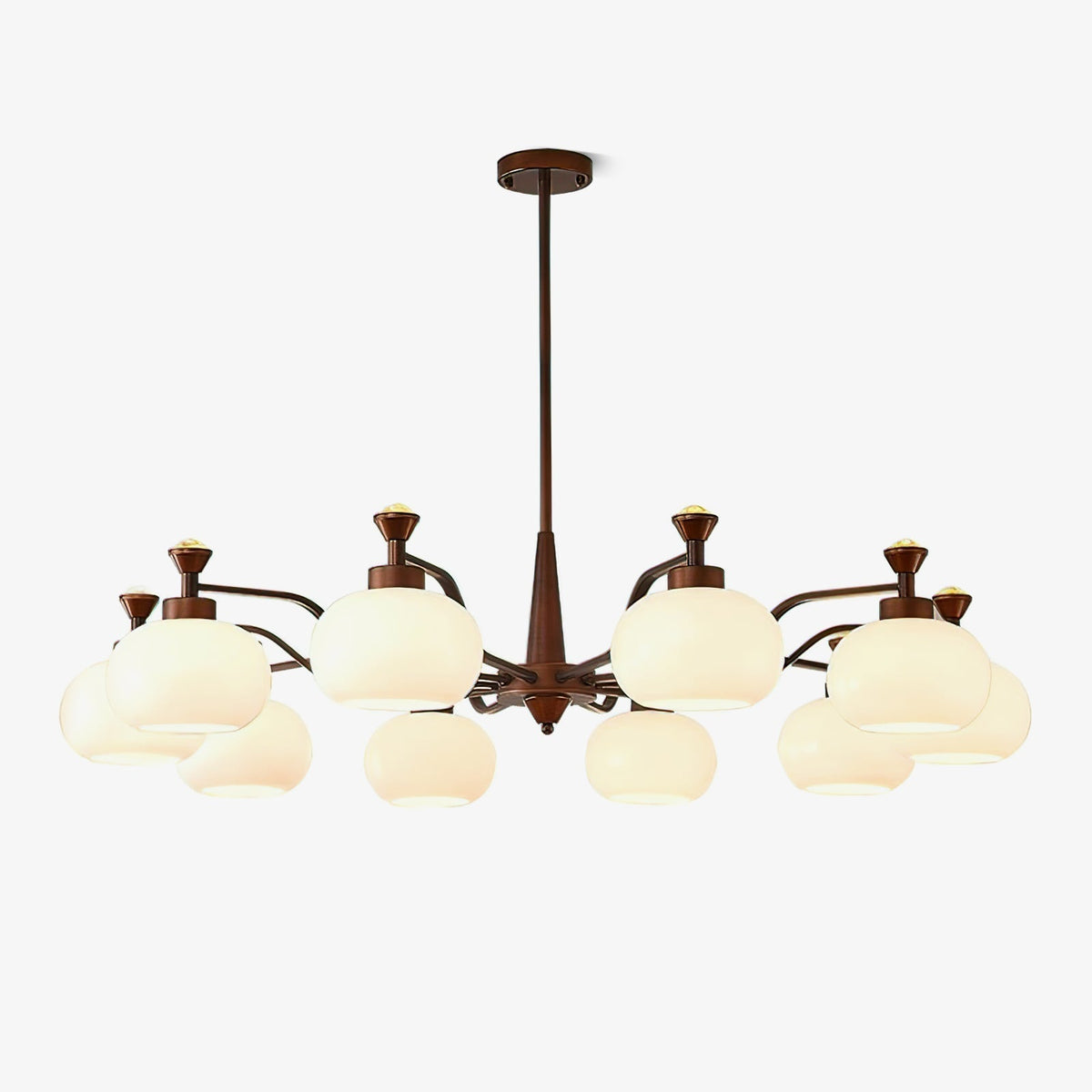Modern Globe Spotlight Chandelier with Adjustable Arms — alternate angle