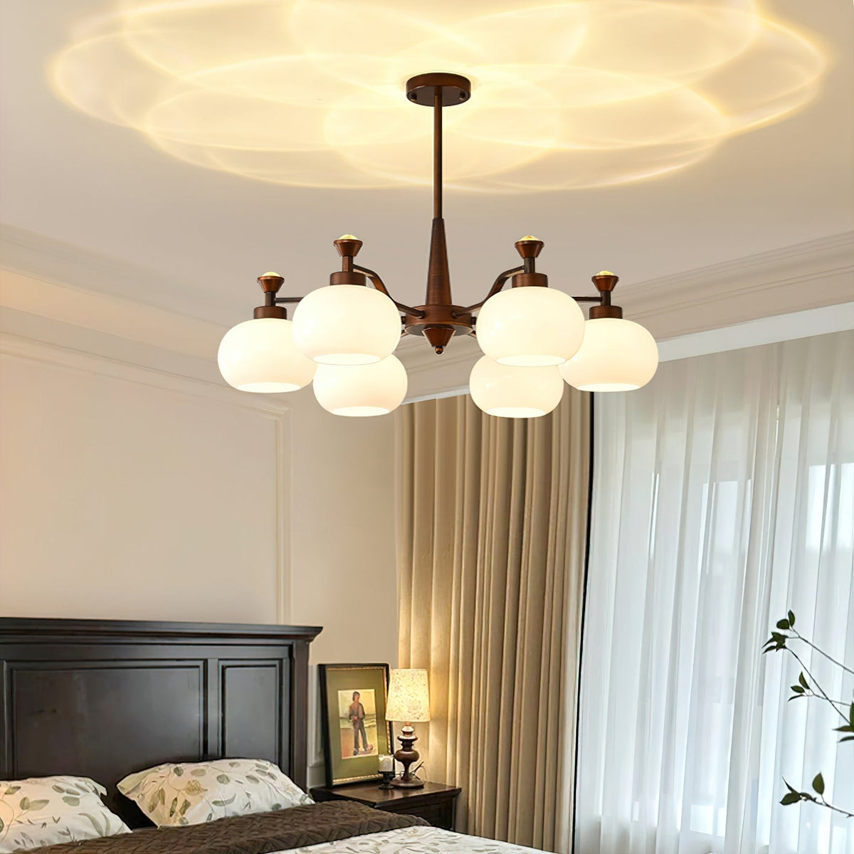 Modern Globe Spotlight Chandelier with Adjustable Arms