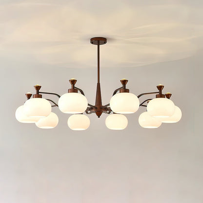 Modern Globe Spotlight Chandelier with Adjustable Arms — detail view