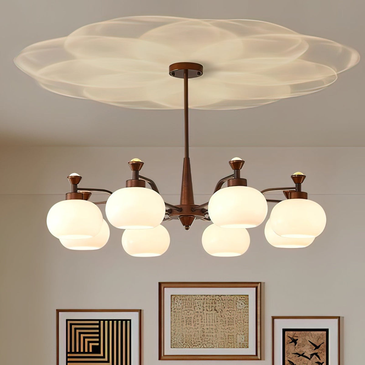 Modern Globe Spotlight Chandelier with Adjustable Arms