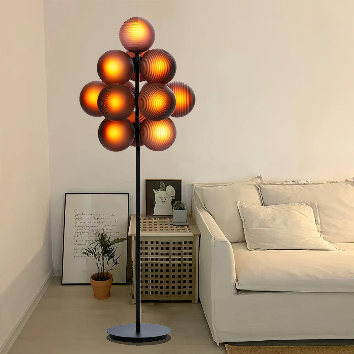 Grape Floor Lamp - Adjustable Height, Energy-Efficient LED Lighting — side view