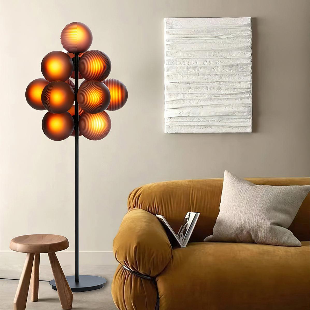 Grape Floor Lamp - Adjustable Height, Energy-Efficient LED Lighting — detail view