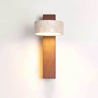 Travertine Beam Wall Lamp, Adjustable LED
