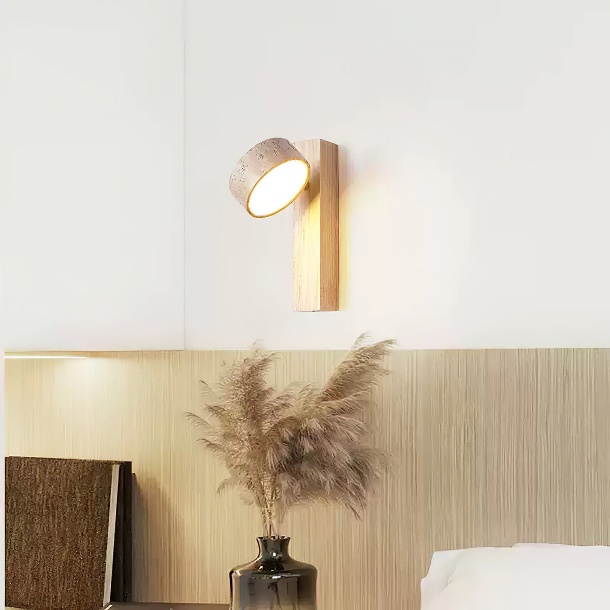 Travertine Beam Wall Lamp, Adjustable LED