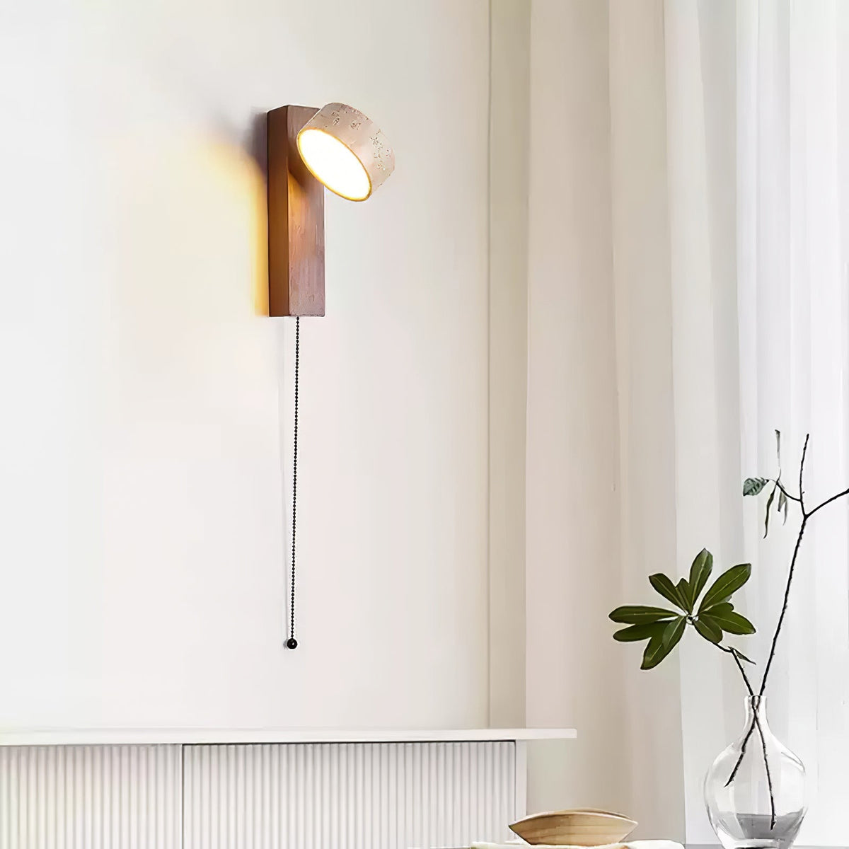 Travertine Beam Wall Lamp, Adjustable LED
