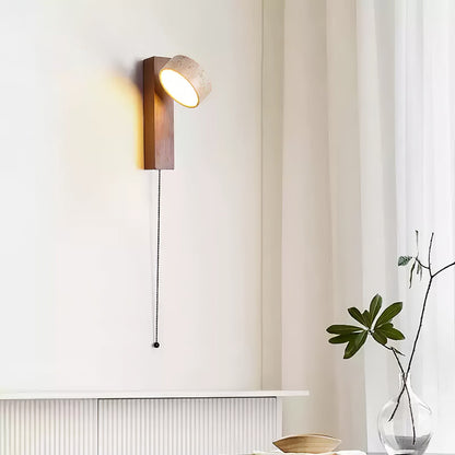 Travertine Beam Wall Lamp, Adjustable LED
