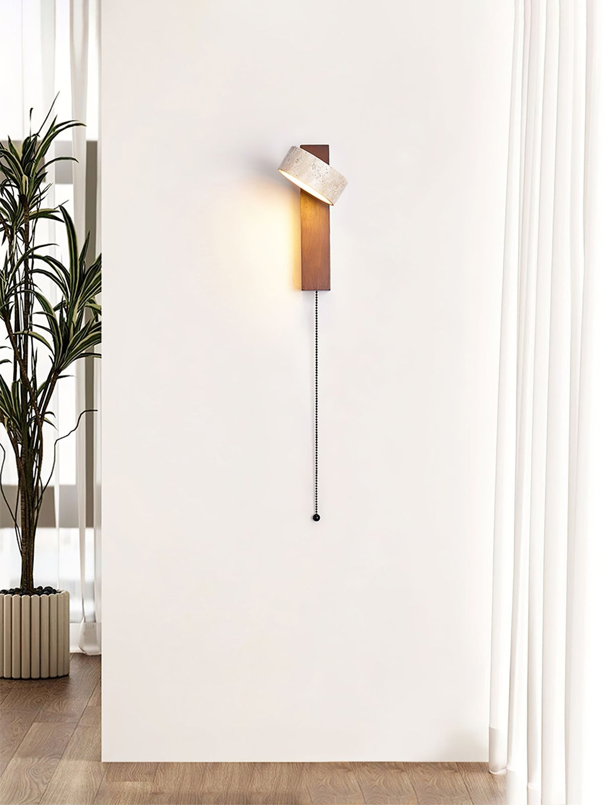 Travertine Beam Wall Lamp, Adjustable LED