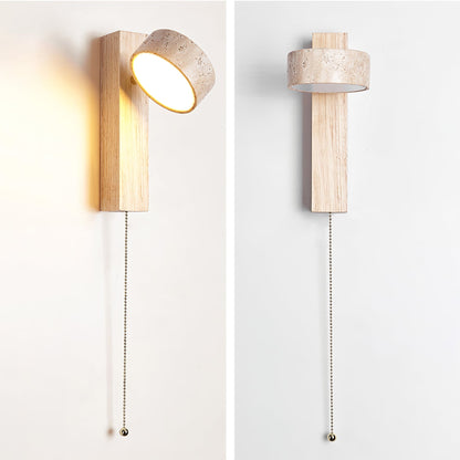Travertine Beam Wall Lamp, Adjustable LED