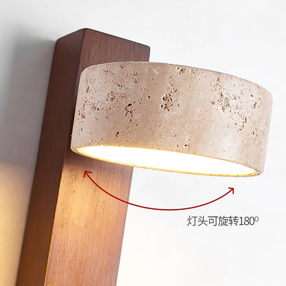 Travertine Beam Wall Lamp, Adjustable LED