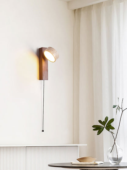 Travertine Beam Wall Lamp, Adjustable LED