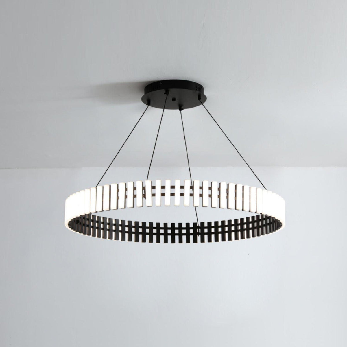 Modern Hanging LED Chandelier with Dimmable Brightness & Energy Efficiency — detail view