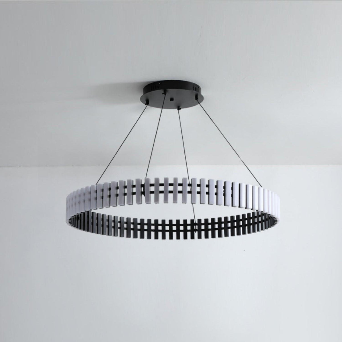 Modern Hanging LED Chandelier with Dimmable Brightness & Energy Efficiency — alternate angle