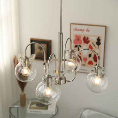 Crystal Accent Chandelier with Adjustable Arms