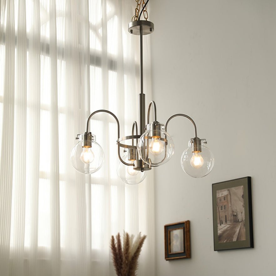 Crystal Accent Chandelier with Adjustable Arms