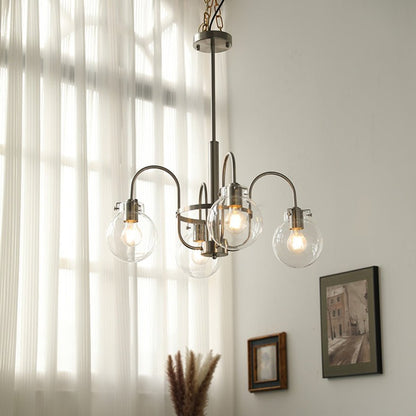 Crystal Accent Chandelier with Adjustable Arms