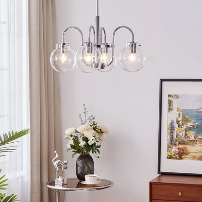 Crystal Accent Chandelier with Adjustable Arms