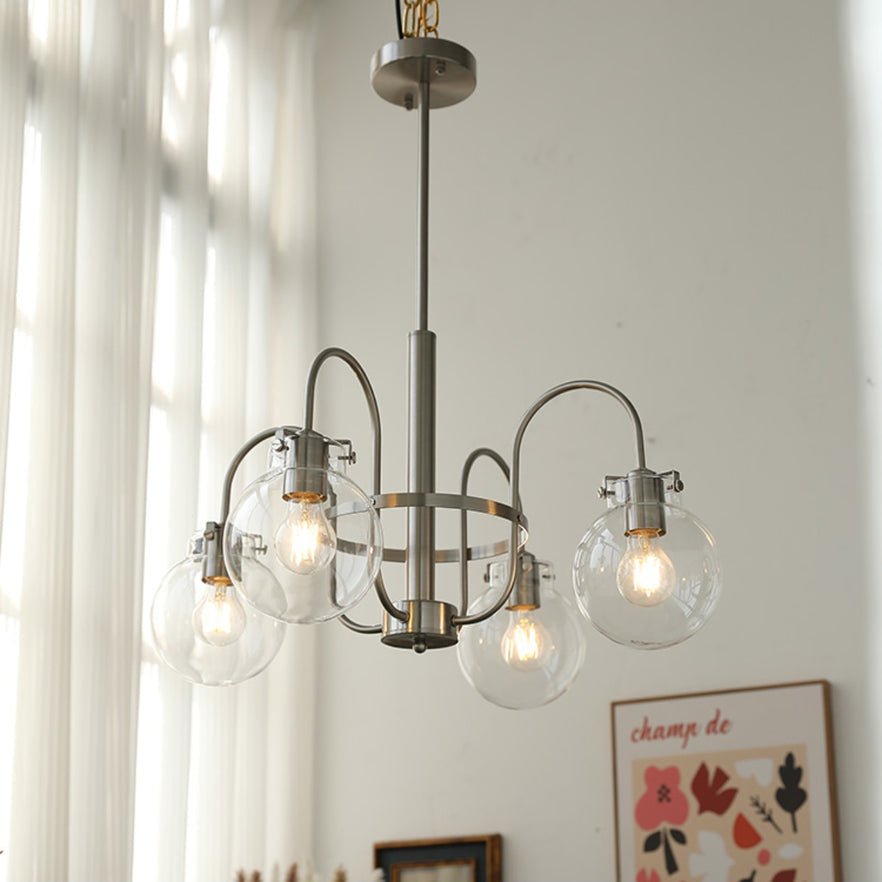 Crystal Accent Chandelier with Adjustable Arms