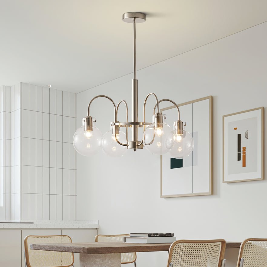 Crystal Accent Chandelier with Adjustable Arms