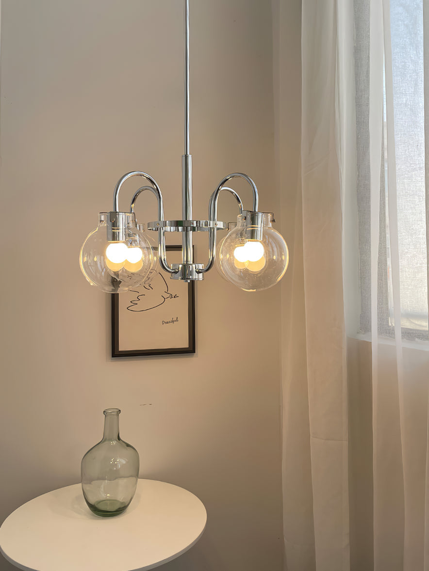 Crystal Accent Chandelier with Adjustable Arms