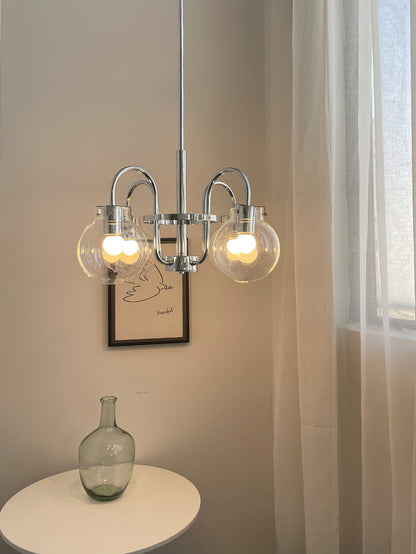 Crystal Accent Chandelier with Adjustable Arms