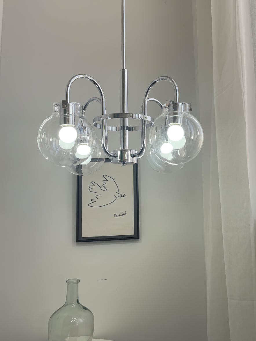 Crystal Accent Chandelier with Adjustable Arms