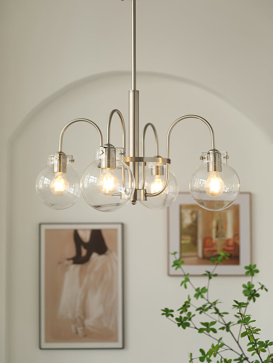 Crystal Accent Chandelier with Adjustable Arms