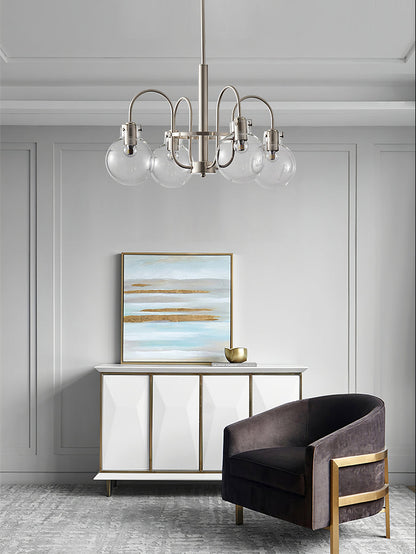 Crystal Accent Chandelier with Adjustable Arms