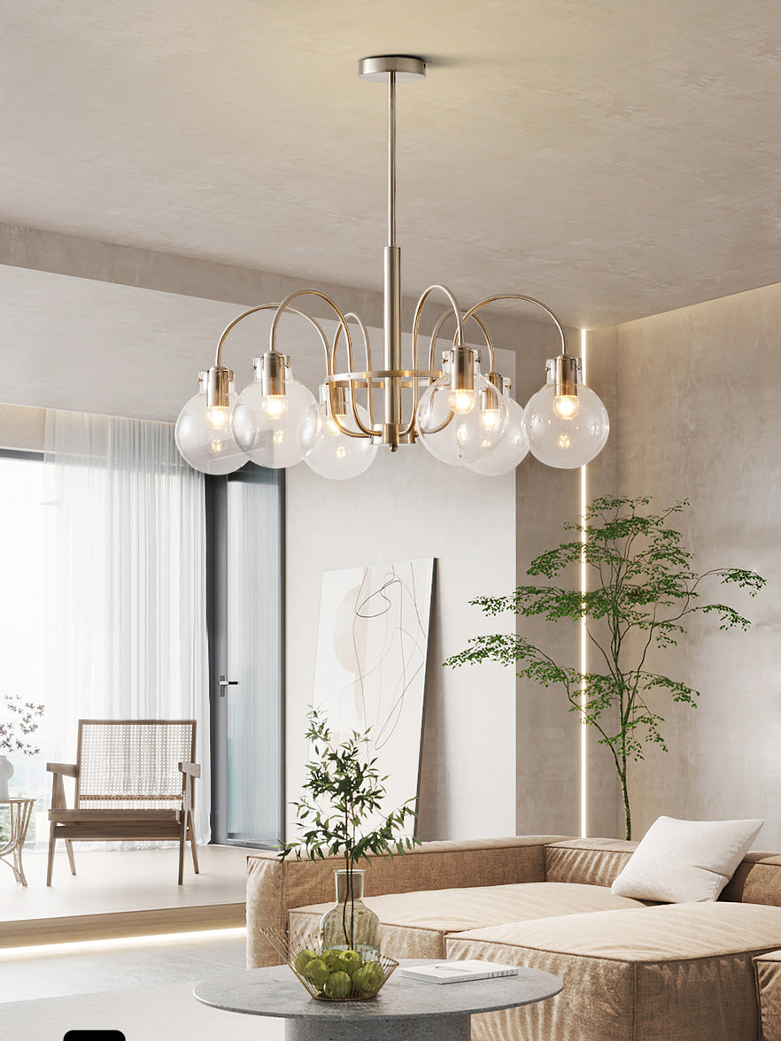 Crystal Accent Chandelier with Adjustable Arms